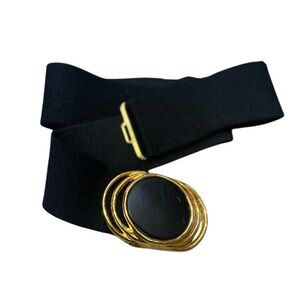 Black and Gold Shiny Belt Accessory
